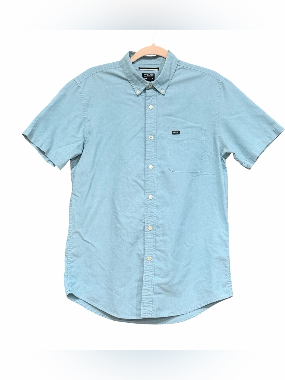 RVCA Men's Slim Fit Short Sleeve Button Up Shirt Skate Surf Casual